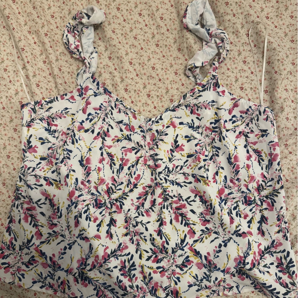 French Connection Pink and Yellow Floral Blouse